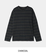 Tone pigment mix stripe long sleeves