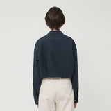 ウォッシュドコットンシャツ DEEP NAVY
