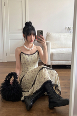 FLEUR ANTIQUE LACE-TIERED DRESS