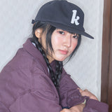 k-logo applique cap black