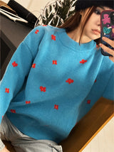 [SALE] blue flower knitwear