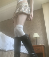 Chechena ベージュチェックスカート