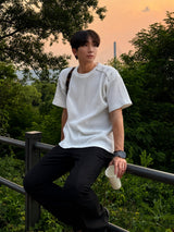 [A-T0235] スタッズワッフル半袖Tシャツ (4色)