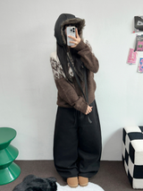 フリースピカブル ❤‍🔥M-XL❤Bベーシックワイドロングパンツユニセックス🩶2カラー