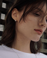 [925 silver] Deux.silver.183 / fort earring (silver)