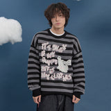 Stripe Puppy Graphic Knit