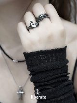 Black Moon Open Ring