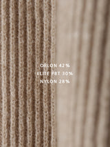 Washable Hacci Half Turtleneck Knit (7 Colors, L / XL)