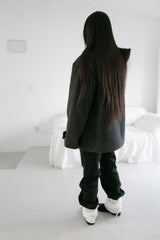 hood wool double coat(2colors)
