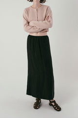 Basic round cardigan_pink