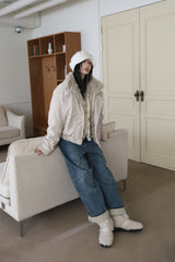Lining padding) Shani padding blouson jacket