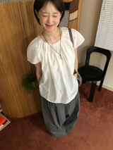 Silky pintuck blouse