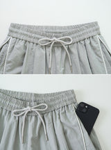 #KD Nylon Line Banding Wide Track Pants (3color)