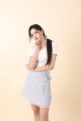 Lace Flower Mini Skirt