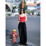 Tiberinus - Lily Jeans - Low-Rise Straight-Leg Jeans - Black - 23 cm Rise - 23.5 cm Leg Opening