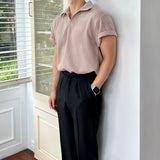 6-color short-sleeve collar knit