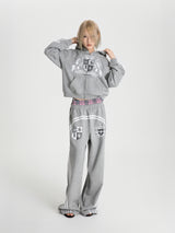 SEXXDEVIL Embroidered Stripe Zip Jacket