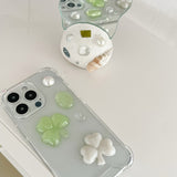 [made]three-leafs clover resin phonecase 