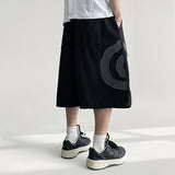 Ruying Patch Illustration Training Bermuda Pants (3 colors)