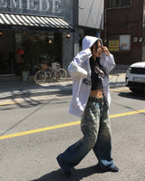Cat gradation denim pants