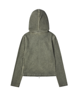 26SS WOMAN ウォッシュドリップフーディージップアップ