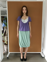 Draped balloon skirt (3color)