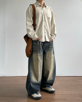 Dust Washed Denim Pants