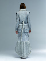 Emoha Silver Cat Tail Burst Leather Jacket
