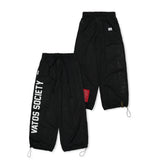 Mesh Wide Jogger Pants Black