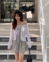 Near strap cardigan
