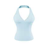 Rosie Deep V Halter Sleeveless