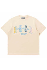 Colorblock Floral Patch Tee