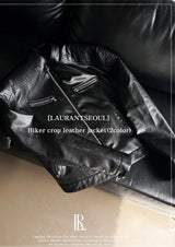 [LAURANTSEOUL] ビーカークロップレザ−ジャケット(2color)
