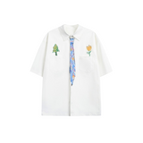 Graffiti Tie Embroidered Shirt