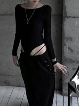 backless bodysuit T