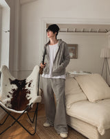 Ruby Damaged Sweat Hood Zip-Up Pants Set