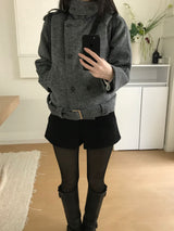 Mate High Neck Double Jacket (2 colors)
