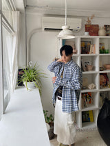 No.1221 M thin check SHIRT