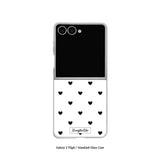 black love dot Z Flip series Standard Glass Phonecase