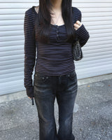 Stripe button T