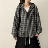 Meki Check Hooded Shirt 