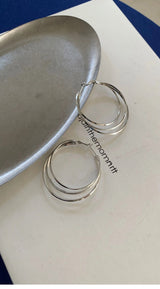 Silver 3ring earrings