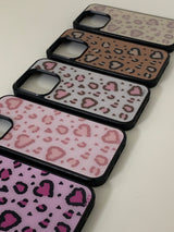 heart leopard (dark pink) case 