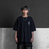 HIERARCHY STUDIOS Chroma - ブラックヒステリアワイドオーバーサイズTシャツ