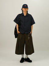 KEN Wrinkle Crop Check Half Shirts