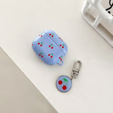 cherry glossy airpods case(conflower blue)