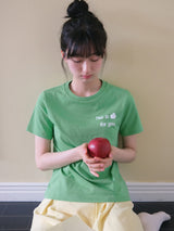 アップルTシャツ - Green