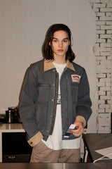 CORDUROY POINT WORK JACKET - BLUE
