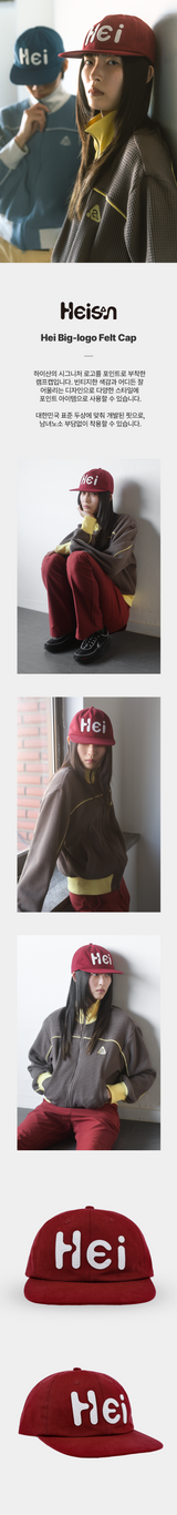 Heiビッグロゴフェルトキャップ Red