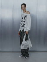 TWO-WAY RAW CROSSBAG / LIGHT GRAY